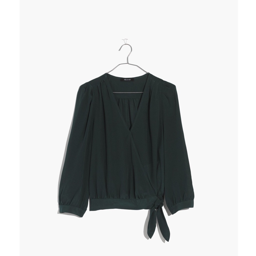 Madewell NWT. Silk Wrap Top